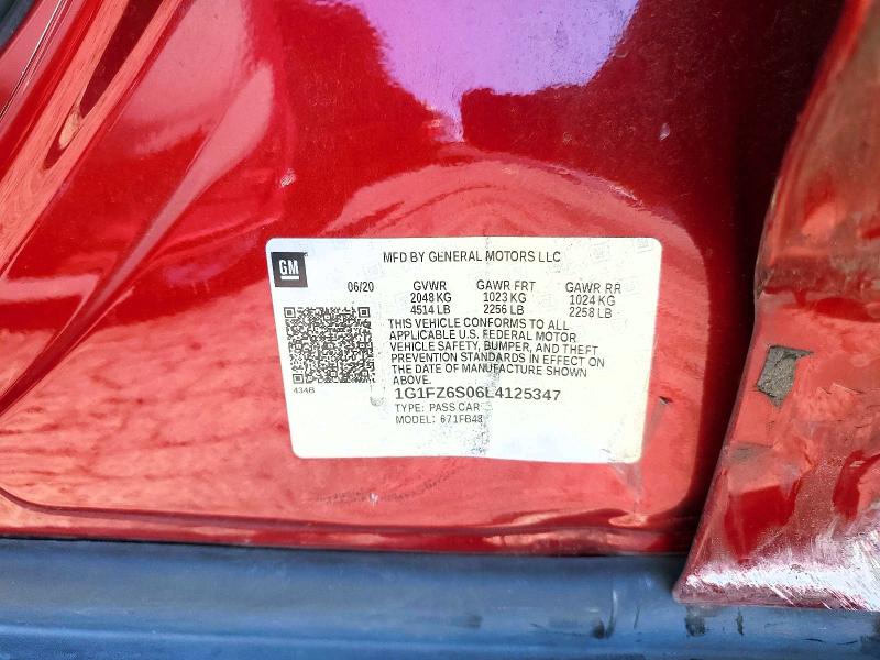 Aukcja sprzedaży 2020 Chevrolet Bolt Ev, vin: 1G1FZ6S06L4125347, numer aukcji: 57090556