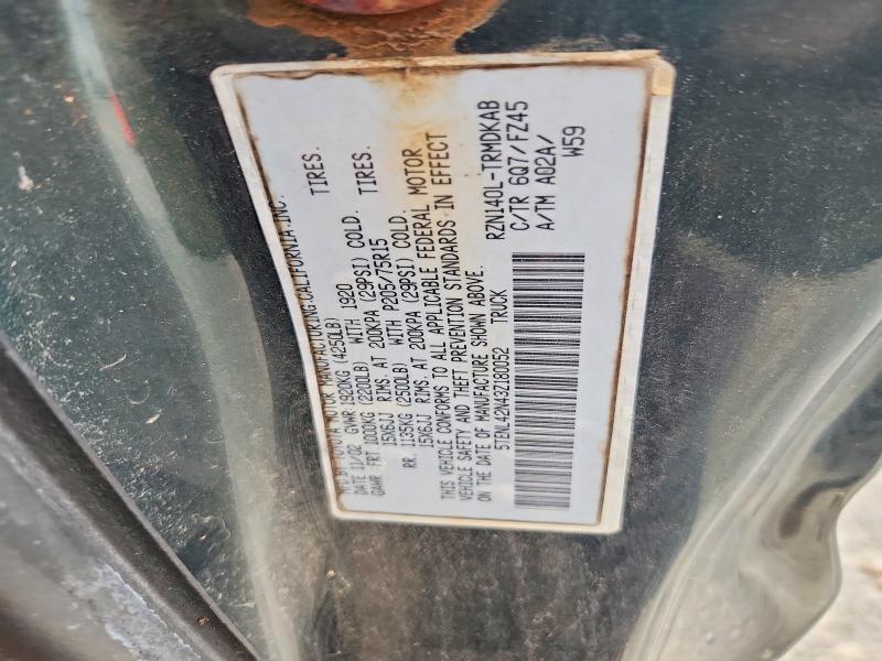 2003 Toyota Tacoma მანქანა იყიდება აუქციონზე, vin: 5TENL42N43Z180052, აუქციონის ნომერი: 56699916