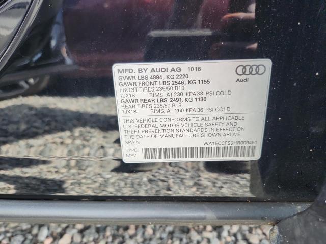 Продажа на аукционе авто 2017 Audi Q3, vin: WA1ECCFS9HR009451, номер лота: 54076286