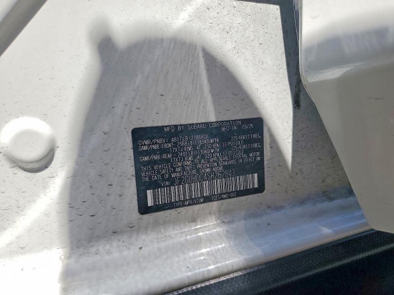 Продаж на аукціоні авто 2025 Subaru Crosstrek, vin: JF2GUHDC4SH262843, номер лоту: 57150256