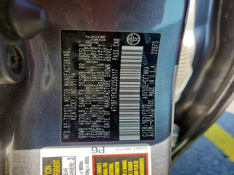 56808866 :رقم المزاد ، 4T1BF1FK3EU359117 vin ، 2014 Toyota Camry مزاد بيع