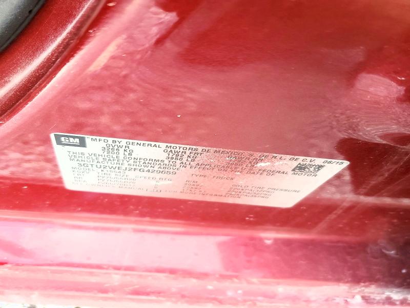 56459076 :رقم المزاد ، 3GTU2WEJ2FG429659 vin ، 2015 Gmc Sierra مزاد بيع