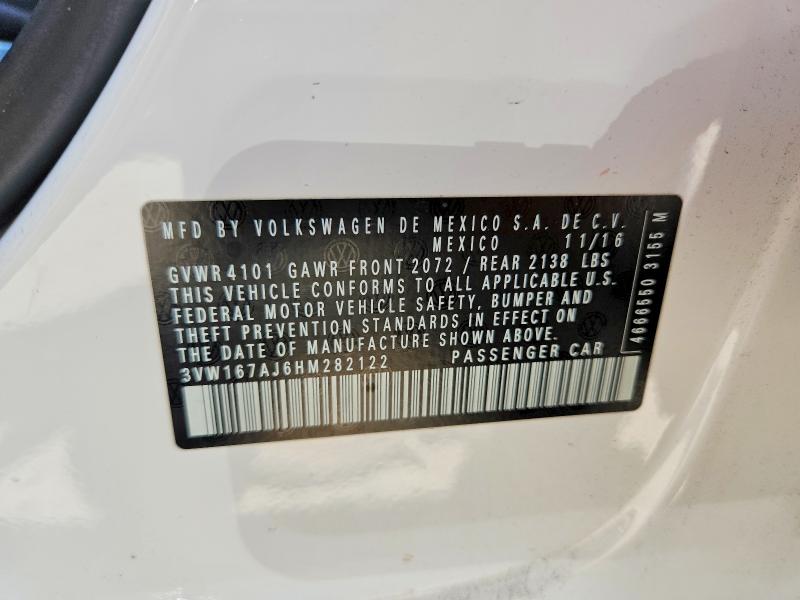 Aukcja sprzedaży 2017 Volkswagen Jetta, vin: 3VW167AJ6HM282122, numer aukcji: 57051416
