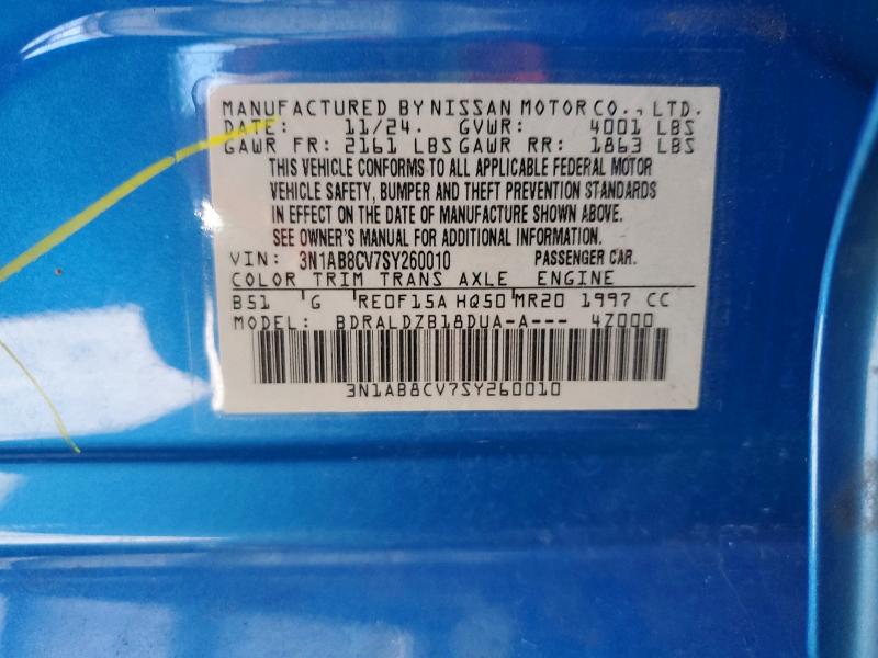Продажа на аукционе авто 2025 Nissan Sentra, vin: 3N1AB8CV7SY260010, номер лота: 56161786