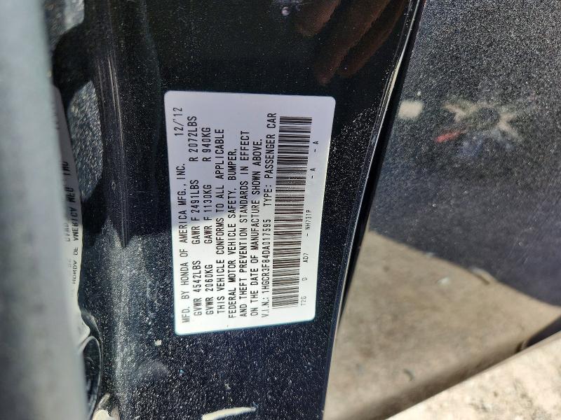57839926 :رقم المزاد ، 1HGCR3F84DA017595 vin ، 2013 Honda Accord مزاد بيع