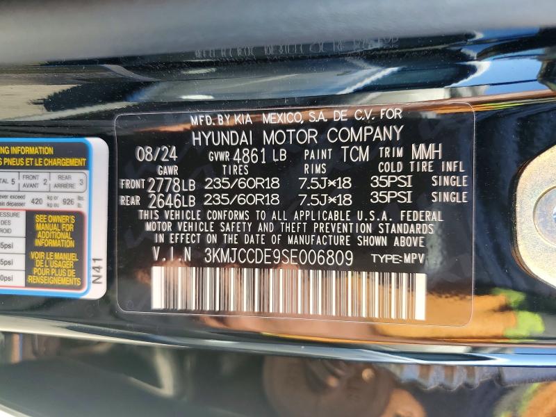 Продаж на аукціоні авто 2025 Hyundai Tucson, vin: 3KMJCCDE9SE006809, номер лоту: 58565406