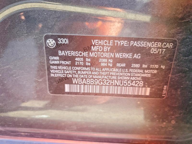 Продаж на аукціоні авто 2017 Bmw 330, vin: WBA8B9G32HNU55428, номер лоту: 55892806