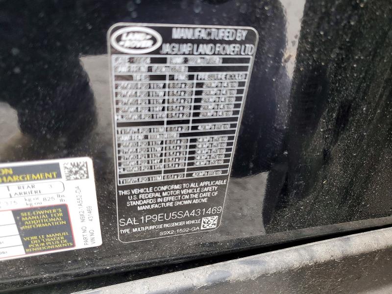 2025 Land Rover Range Rover Sport მანქანა იყიდება აუქციონზე, vin: SAL1P9EU5SA431469, აუქციონის ნომერი: 56120226