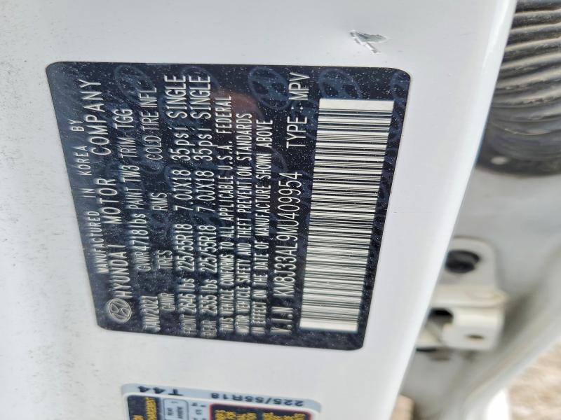 Aukcja sprzedaży 2021 Hyundai Tucson, vin: KM8J33AL9MU409954, numer aukcji: 59313346