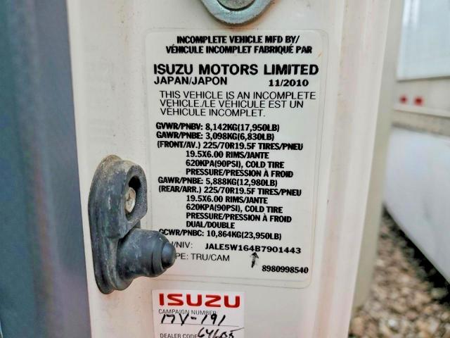 Продаж на аукціоні авто 2011 Isuzu Nqr, vin: JALE5W164B7901443, номер лоту: 58452956