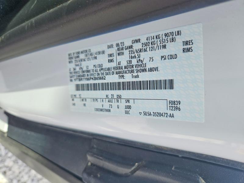 57317136 :رقم المزاد ، 1FTBR1Y86PKB65662 vin ، 2023 Ford Transit مزاد بيع