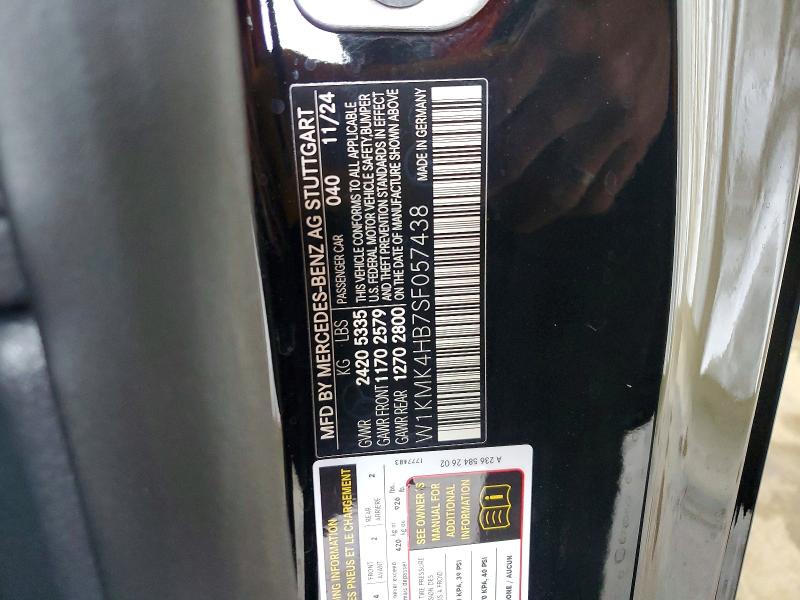 56063126 :رقم المزاد ، W1KMK4HB7SF057438 vin ، 2025 Mercedes-benz Cle مزاد بيع