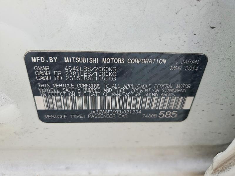 56447146 :رقم المزاد ، JA32W8FVXEU021204 vin ، 2014 Mitsubishi Lancer مزاد بيع