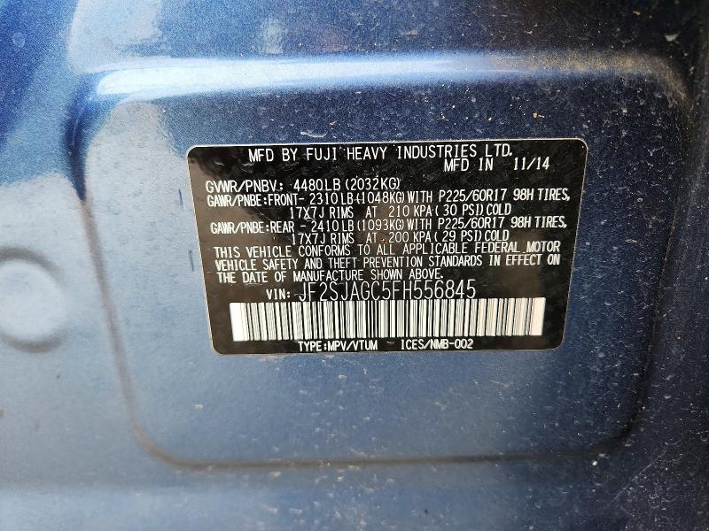 Aukcja sprzedaży 2015 Subaru Forester, vin: JF2SJAGC5FH556845, numer aukcji: 56365606