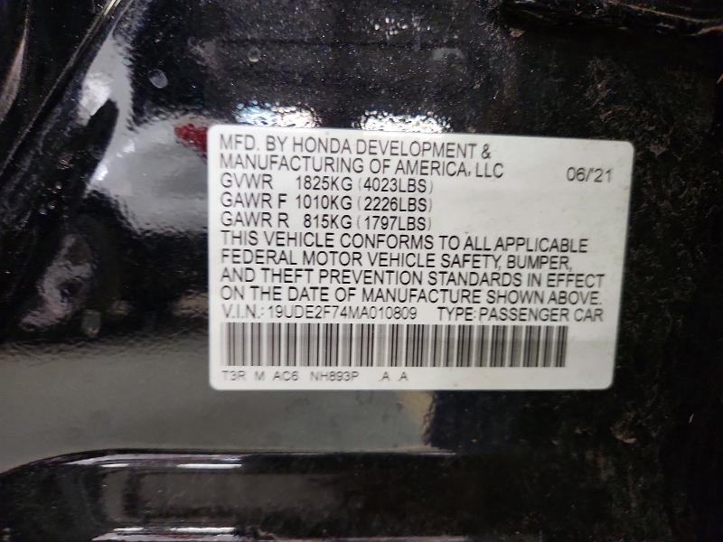 Aukcja sprzedaży 2021 Acura Ilx, vin: 19UDE2F74MA010809, numer aukcji: 57226876