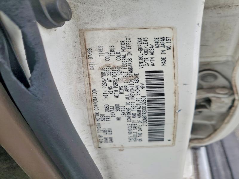 57618226 :رقم المزاد ، JT3GN87R2X0132601 vin ، 1999 Toyota 4runner مزاد بيع
