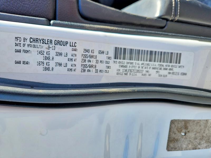 Продажа на аукционе авто 2014 Jeep Grand Cherokee, vin: 1C4RJFBG7EC285237, номер лота: 54870376