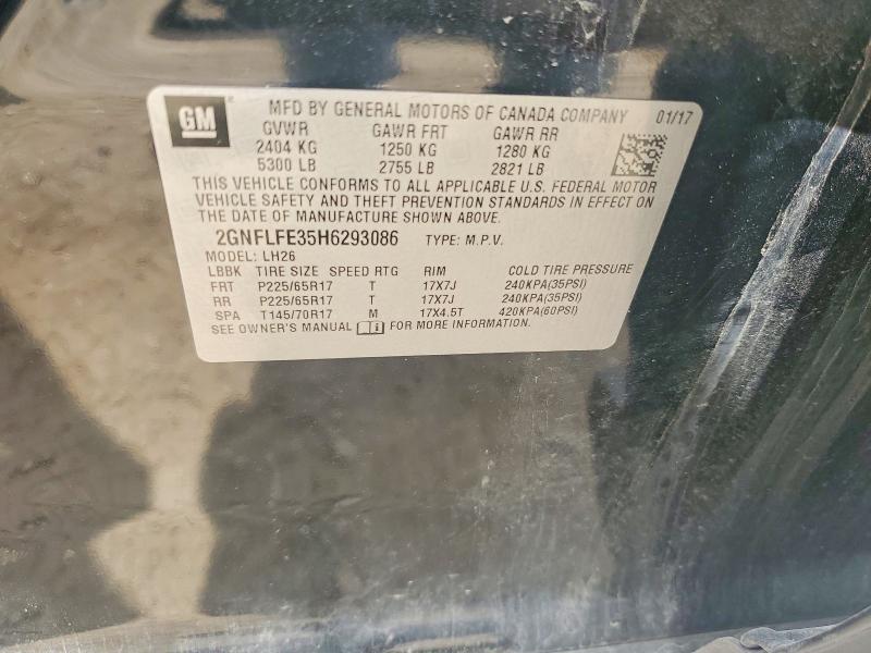 2017 Chevrolet Equinox მანქანა იყიდება აუქციონზე, vin: 2GNFLFE35H6293086, აუქციონის ნომერი: 58807836