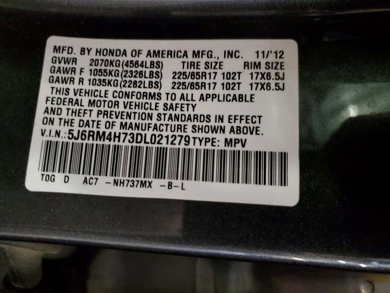 Продажа на аукционе авто 2013 Honda Cr-v, vin: 5J6RM4H73DL021279, номер лота: 56651406