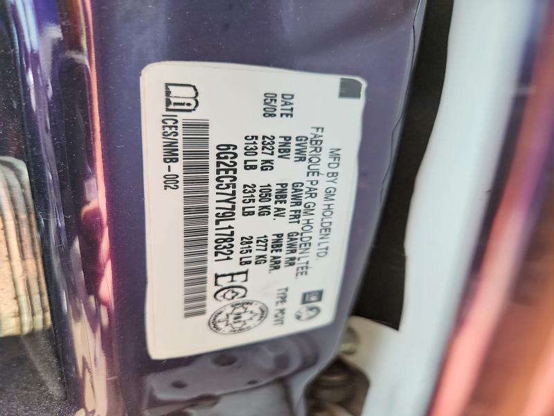 Aukcja sprzedaży 2009 Pontiac G8, vin: 6G2EC57Y79L178321, numer aukcji: 57777396