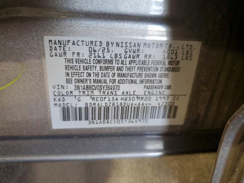 Aukcja sprzedaży 2025 Nissan Sentra, vin: 3N1AB8CV0SY364970, numer aukcji: 58308976