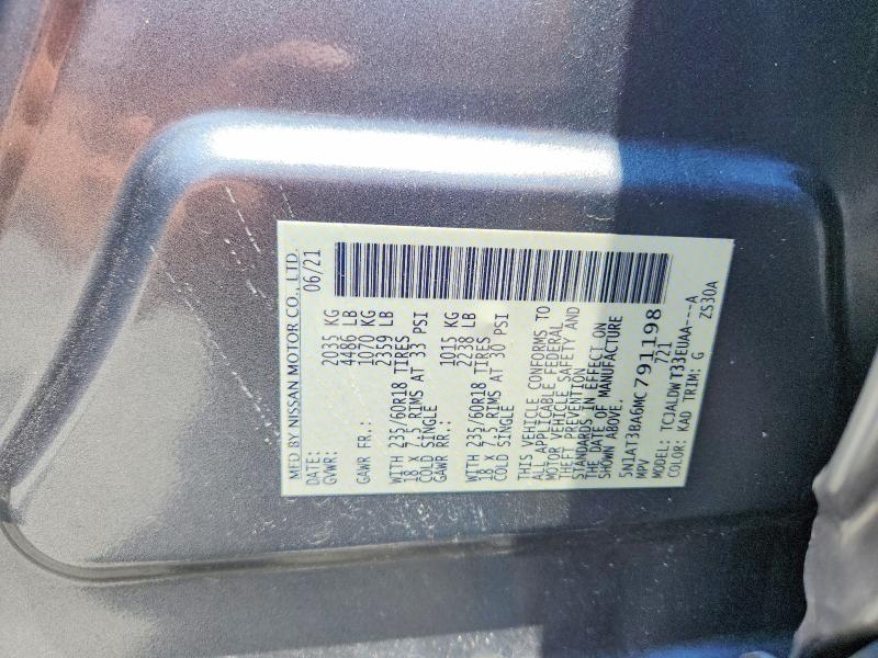 Aukcja sprzedaży 2021 Nissan Rogue, vin: 5N1AT3BA6MC791198, numer aukcji: 55698276