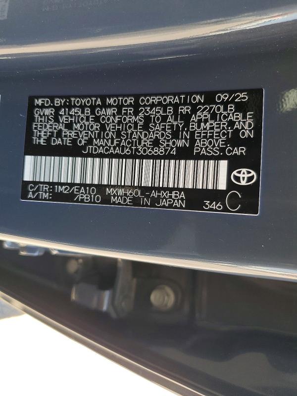 Aukcja sprzedaży 2026 Toyota Prius, vin: JTDACAAU6T3068874, numer aukcji: 58360076