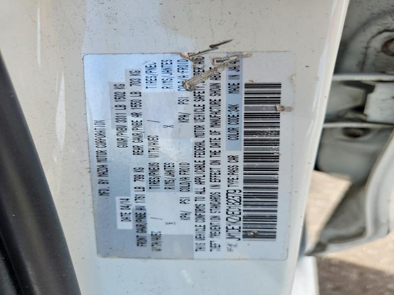 57908786 :رقم المزاد ، JM1DE1KZXE0182379 vin ، 2014 Mazda Mazda2 مزاد بيع