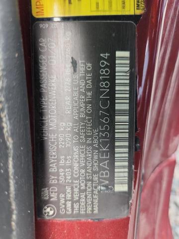 Продажа на аукционе авто 2007 Bmw 650, vin: WBAEK13567CN81894, номер лота: 56068606
