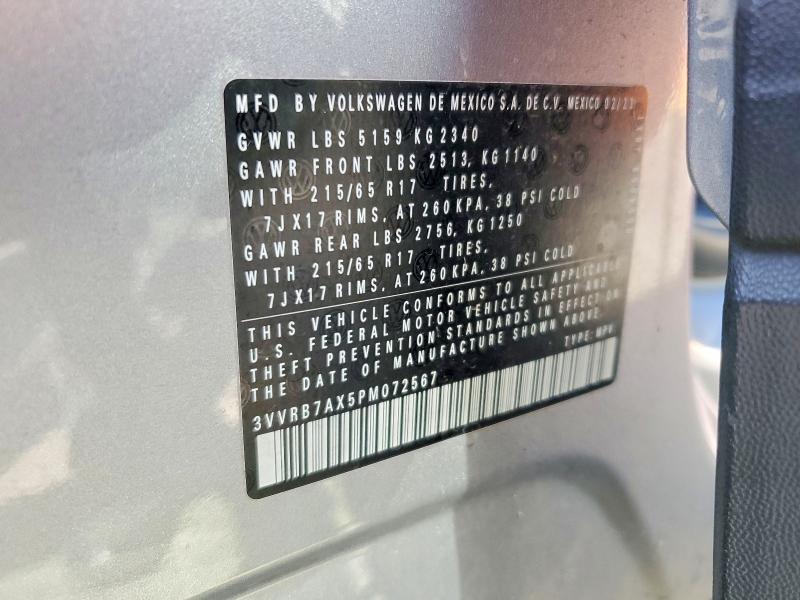 Aukcja sprzedaży 2023 Volkswagen Tiguan, vin: 3VVRB7AX5PM072567, numer aukcji: 55745966