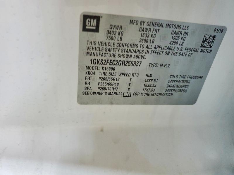 Продажа на аукционе авто 2016 Gmc Yukon Xl, vin: 1GKS2FEC2GR256837, номер лота: 57440746