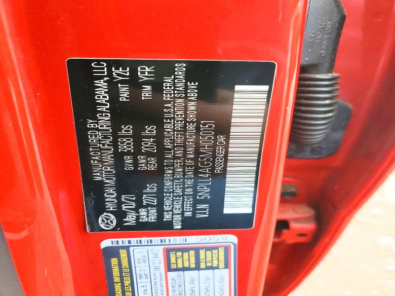Продажа на аукционе авто 2021 Hyundai Elantra, vin: 5NPLL4AG5MH050151, номер лота: 55579716