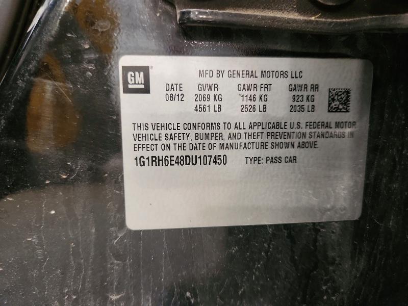 56156486 :رقم المزاد ، 1G1RH6E48DU107450 vin ، 2013 Chevrolet Volt مزاد بيع