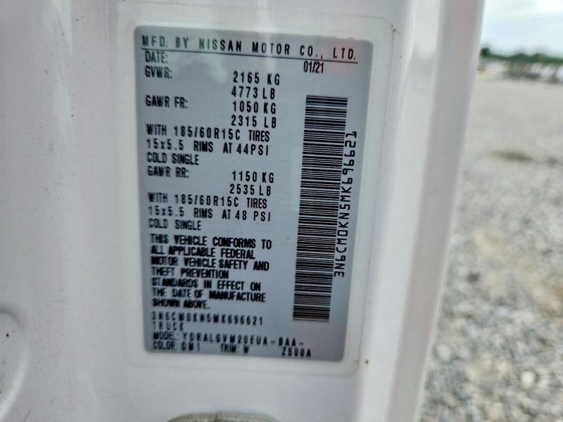 56060816 :رقم المزاد ، 3N6CM0KN5MK696621 vin ، 2021 Nissan Nv200 مزاد بيع