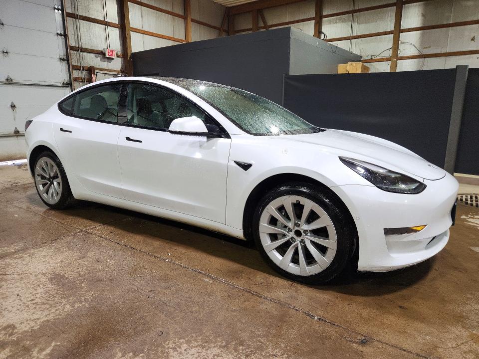 2022 Tesla Model 3 მანქანა იყიდება აუქციონზე, vin: 5YJ3E1EA1NF187800, აუქციონის ნომერი: 57337556