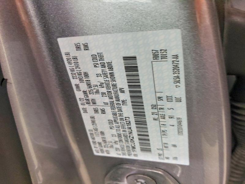 58200456 :رقم المزاد ، 1FMCU0KZ1NUA18273 vin ، 2022 Ford Escape مزاد بيع