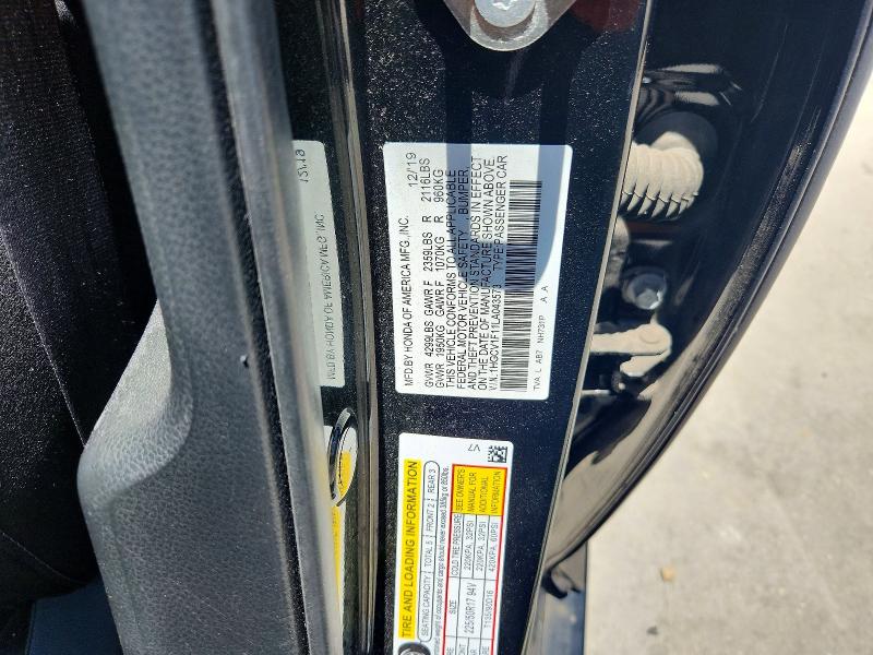 Aukcja sprzedaży 2020 Honda Accord, vin: 1HGCV1F11LA043573, numer aukcji: 56157256