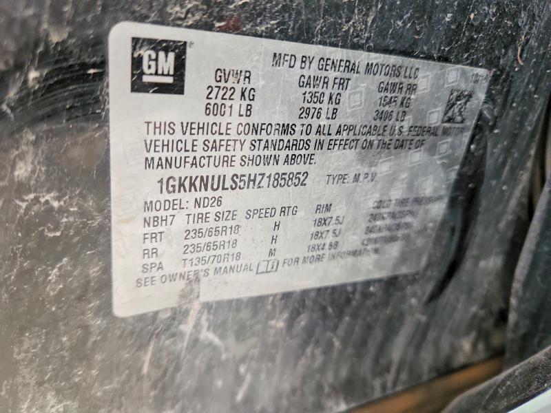 Aukcja sprzedaży 2017 Gmc Acadia, vin: 1GKKNULS5HZ185852, numer aukcji: 58408346