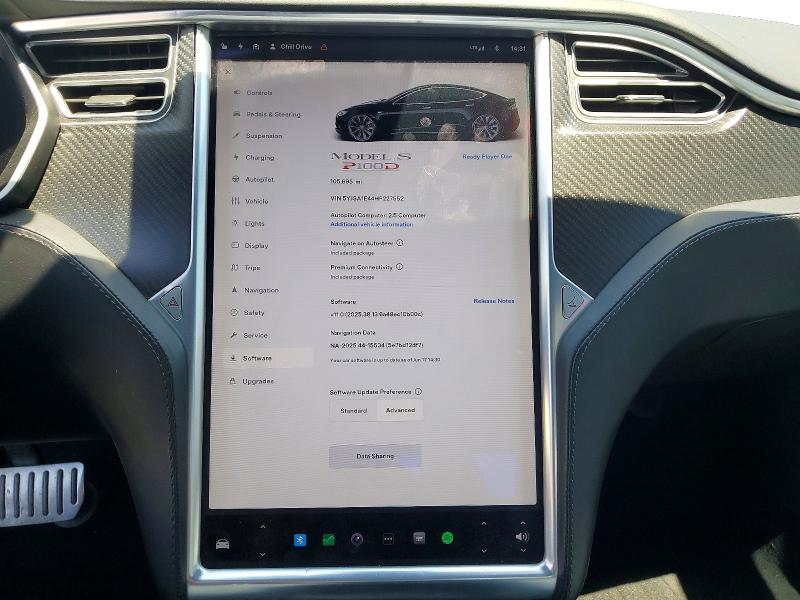 57350606 :رقم المزاد ، 5YJSA1E44HF227552 vin ، 2017 Tesla Model S مزاد بيع