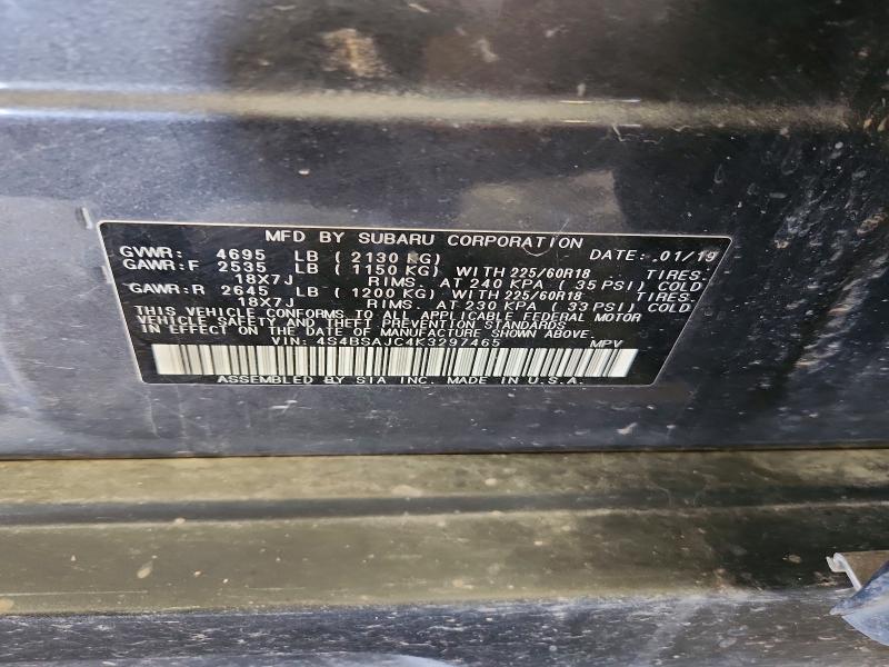 Продажа на аукционе авто 2019 Subaru Outback, vin: 4S4BSAJC4K3297465, номер лота: 58580086