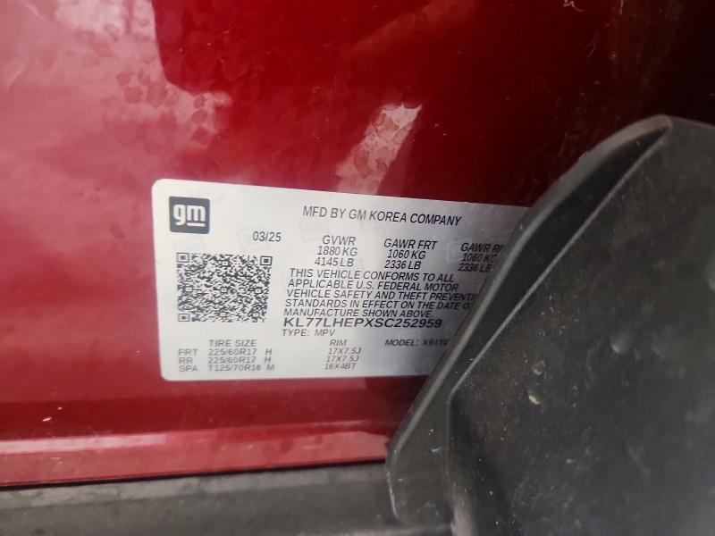 Aukcja sprzedaży 2025 Chevrolet Trax, vin: KL77LHEPXSC252959, numer aukcji: 55635786