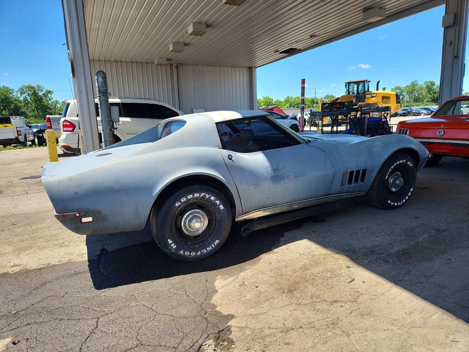 1968 Chevrolet Corvette მანქანა იყიდება აუქციონზე, vin: 194378S420546, აუქციონის ნომერი: 57208736