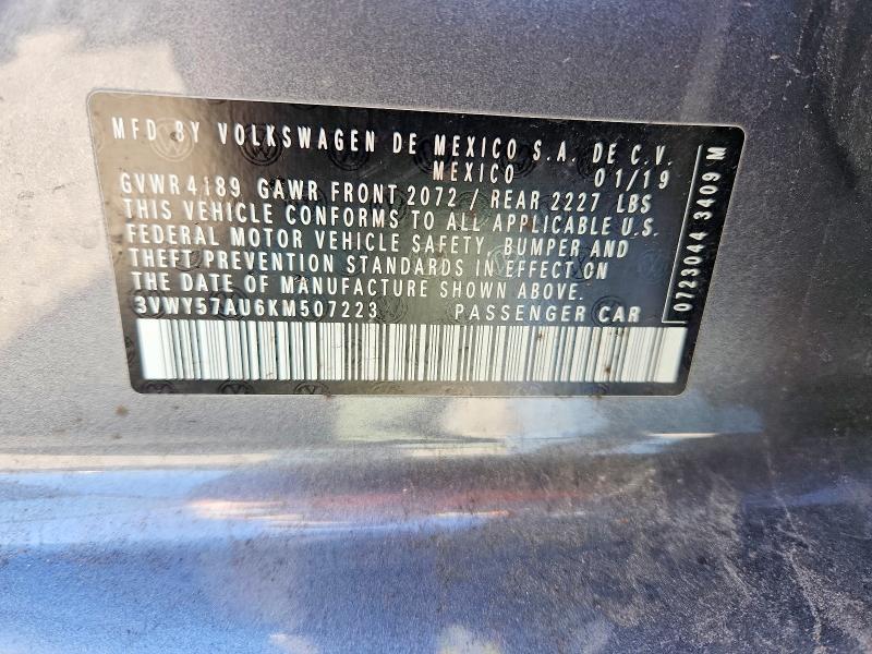 57612356 :رقم المزاد ، 3VWY57AU6KM507223 vin ، 2019 Volkswagen Golf Sportwagen مزاد بيع