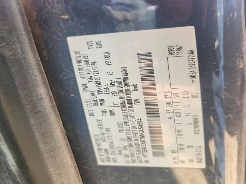 Aukcja sprzedaży 2021 Ford Transit, vin: 1FTBR3X87MKA54594, numer aukcji: 55805286