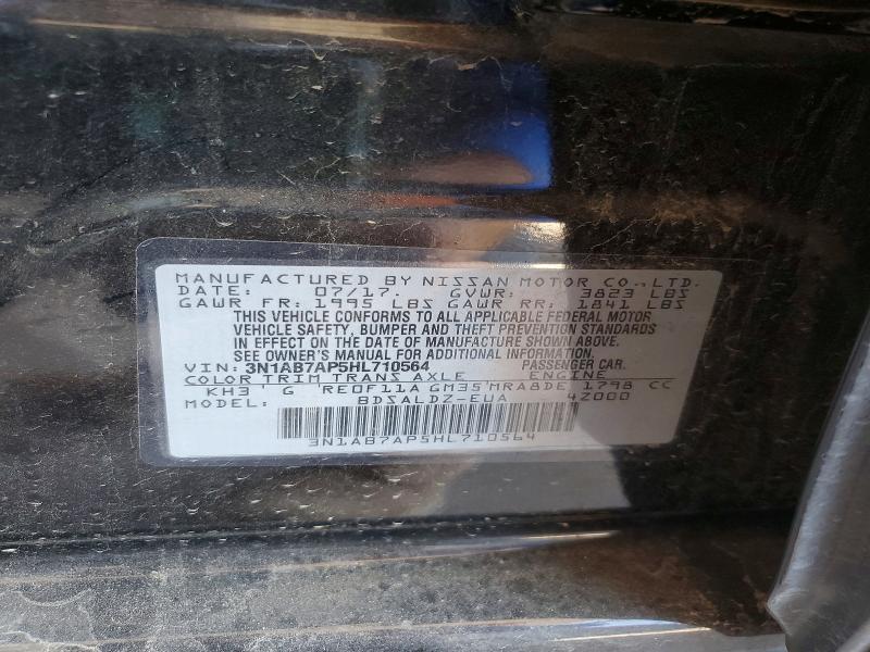 56083116 :رقم المزاد ، 3N1AB7AP5HL710564 vin ، 2017 Nissan Sentra مزاد بيع