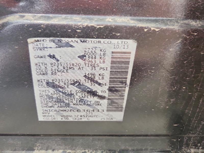 Продаж на аукціоні авто 2014 Nissan Pathfinder Hybrid, vin: 5N1CR2MM2EC636433, номер лоту: 56462706