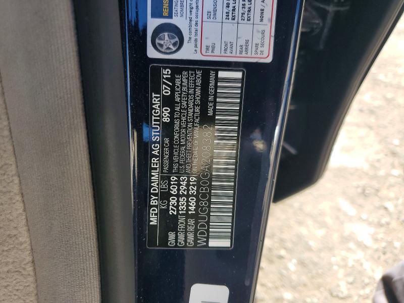 2016 Mercedes-benz S მანქანა იყიდება აუქციონზე, vin: WDDUG8CB0GA208382, აუქციონის ნომერი: 56676906