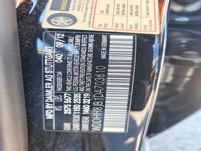 57735536 :رقم المزاد ، WDDHH8JB1DA703610 vin ، 2013 Mercedes-benz E مزاد بيع
