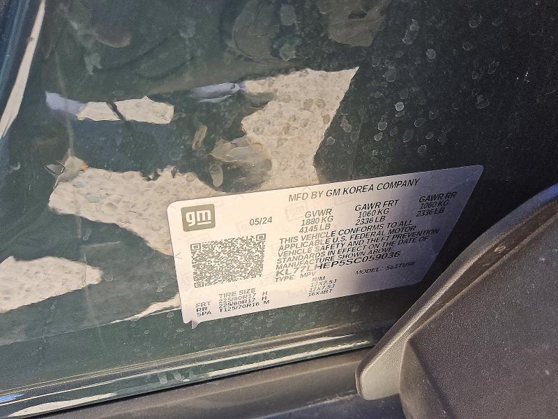 59011826 :رقم المزاد ، KL77LHEP5SC059036 vin ، 2025 Chevrolet Trax مزاد بيع
