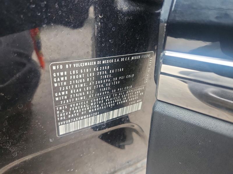 Aukcja sprzedaży 2021 Volkswagen Tiguan, vin: 3VV3B7AX4MM041201, numer aukcji: 55835766